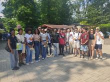 group picture of the international students in the ZOO